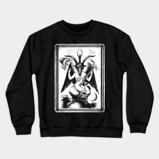 Baphomet lp guitar white Crewneck Sweatshirt